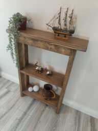 Console Table, Two Shelves, Handmade - thumbnail 1