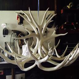 Grey Modern Antler Chandelier - thumbnail 4