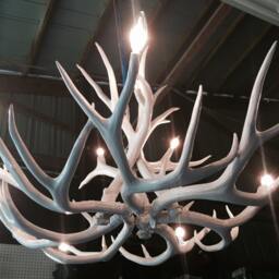Grey Modern Antler Chandelier - thumbnail 2