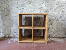 Handmade Reclaimed Wood Shelving Unit, Sustainable Storage Furniture - thumbnail 1