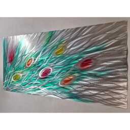Bouquet. Modern, Abstract, Contemporary Metal Wall Art, 3D Effect, By R Toomer Art... Multi Coloured - thumbnail 2
