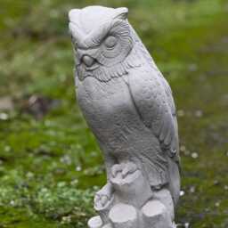 Outdoor Owl Sculpture Concrete Wildlife Decoration Stone Bird Figurine Cement Woodland Guardian Statue Nature Yard Art Owl Lover Gift - thumbnail 3