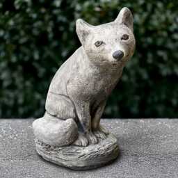 Outdoor Fox Sculpture Cement Sitting Fog Figurine Concrete Decoration Stone Wildlife Ornament Fox Lover Gift Yard Art Handmade - thumbnail 1