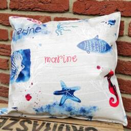 Outdoor Cushions - Made Of Oilcloth Maritime Blue/White Nordic Living, Garden & Lounge Decoration in Three Different Sizes - thumbnail 3