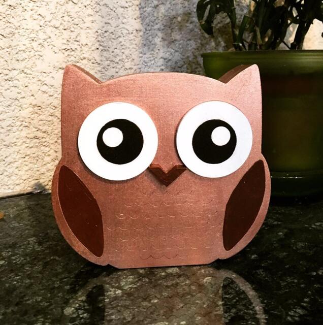 Wooden Animal Decor, Owl Sign, Home Wall Shelf Kids Room Baby Gift, Animals, Nursery Art - image 1