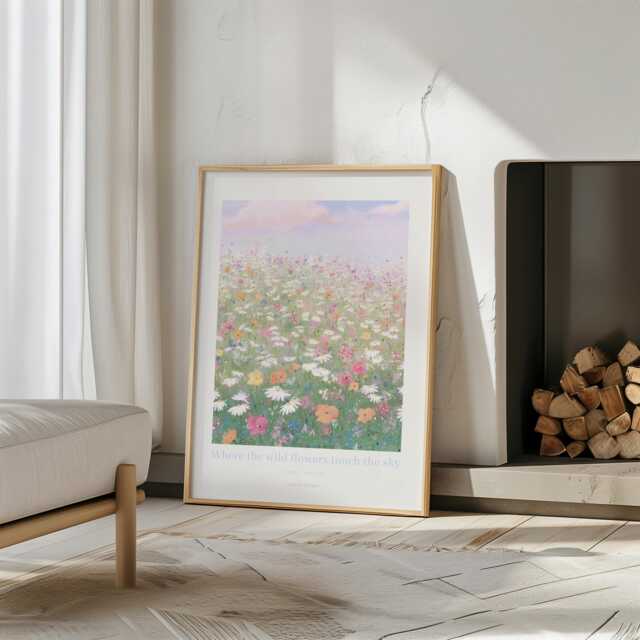 Art Print - Floral Wild Flower Meadow Print Unframed 5 Sizes To Choose From - image 1