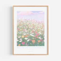Art Print - Floral Wild Flower Meadow Print Unframed 5 Sizes To Choose From - thumbnail 3