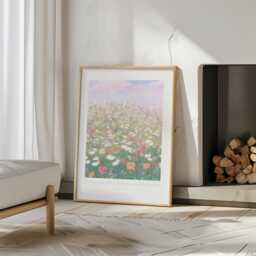 Art Print - Floral Wild Flower Meadow Print Unframed 5 Sizes To Choose From - thumbnail 1