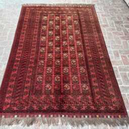 6x9 Afghan Turkmen Antique Rug - Vegetable Dyed Wool Carpet Tribal Oriental Masterpiece For Classic Home Spaces Boho Gift - thumbnail 2