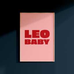 Leo Baby Print Retro Star Sign Astrology Poster - thumbnail 2