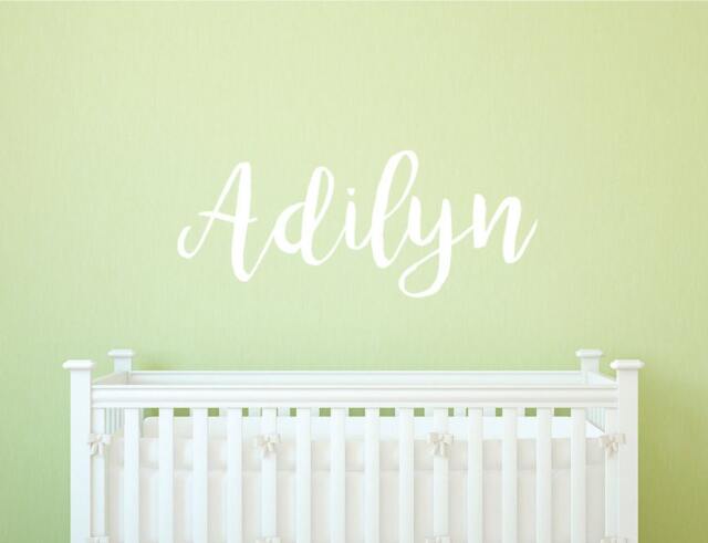 Personalized Kids Name Wall Decal - Cursive Cling Baby Room Nursery Wall Decals - image 1