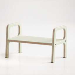 Modern Wooden Kids Bench - Small Plywood Seat For Toddlers - Minimalist Nursery, Entryway Or Playroom - thumbnail 2