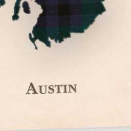 Clan Austin Scottish Tartan Map - Of Scotland Family Wall Decor, Ready To Hang - thumbnail 4
