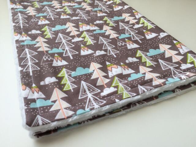 Mountains Baby Blanket Soft Forest Print Receiving Blanket - image 1