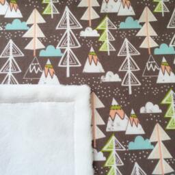 Mountains Baby Blanket Soft Forest Print Receiving Blanket - thumbnail 2