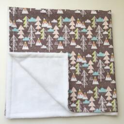 Mountains Baby Blanket Soft Forest Print Receiving Blanket - thumbnail 3