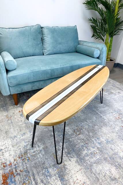 The Birch Blade Modern Surfboard Coffee Table - image 1