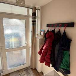 Wall Coat Rack Heart Hooks For Farmhouse Mudroom - Furniture Industrial Entryway Hanger Oak - thumbnail 4