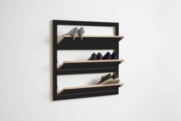 Fl??pps Shoe Rack 80x80-3 - Black