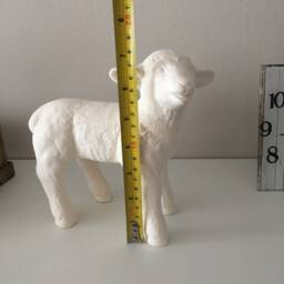 Lamb Figurine, Christmas Decoration, Ready To Paint, Ceramic Baby Lamb, Bisque, Paintable Ceramics, Figure, Craft Paint - thumbnail 4