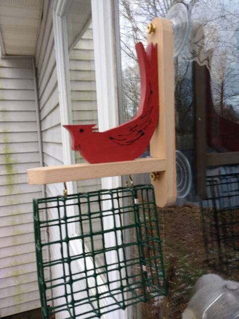 Window Bird Feeder, Bird, Cardinal, Suet Feeder, Window Feeder, Bird Feeder, Bird, Birds, Bird Watcher, Suet, Bird Food Holder, Bird Seed Holder, Sf1 - image 1