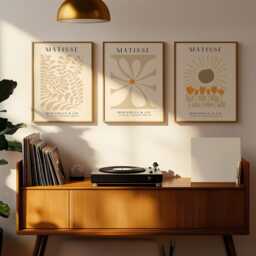 3 Beige Matisse Prints, Set Of Prints - Botanical, Floral & Tulip - Neutral Cream Wall Art Trio Minimalist Print Collection - thumbnail 3