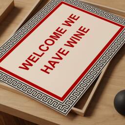 Welcome We Have Wine Print - Hallway Trendy Print Kitchen Poster Wall Art Wine Bar Cart - thumbnail 3