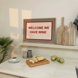 Welcome We Have Wine Print - Hallway Trendy Print Kitchen Poster Wall Art Wine Bar Cart - thumbnail 1