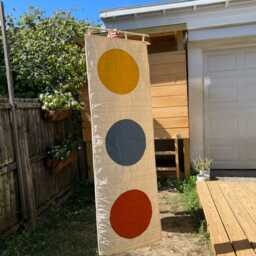 Primary Colors, Three Circles Quilted Wall Hanging - thumbnail 2