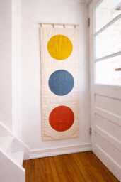 Primary Colors, Three Circles Quilted Wall Hanging - thumbnail 1