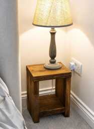 A Rustic Handmade Wooden Small Bedside Table/ Side Table, Also Available As A Pair