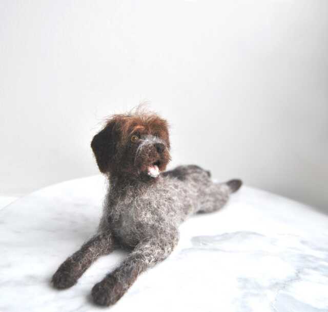 Custom Wirehaired Pointing Griffon, Needle Felted Dog Deutsch Drahthaar, German Shorthaired Pointer Or Any Other Breed - image 1