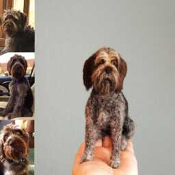 Custom Wirehaired Pointing Griffon, Needle Felted Dog Deutsch Drahthaar, German Shorthaired Pointer Or Any Other Breed - thumbnail 3