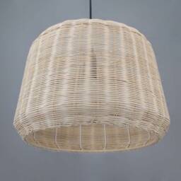 Circular Truncated Cone Rattan Pendant Light, Rustic Lighting, Decoration Home Lamp, Width 14 - thumbnail 2