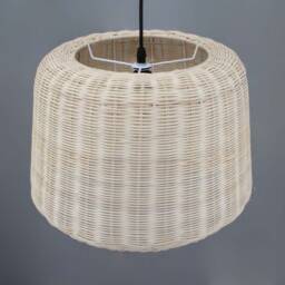 Circular Truncated Cone Rattan Pendant Light, Rustic Lighting, Decoration Home Lamp, Width 14 - thumbnail 3