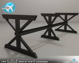 Heavy Duty Steel Dining Table Base - Customizable Kabil Design