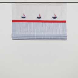 Rollo Liv - Embroidery Boats - Roman Blind - Made To Measure Possible - thumbnail 3