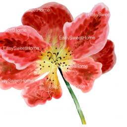 Wall Decal Large Flower, Floral Decor, Tropical Flower Door Decal, Stickers For Walls, Doors, Furniture, Giant Sticker - thumbnail 3