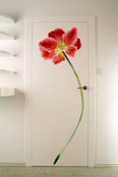 Wall Decal Large Flower, Floral Decor, Tropical Flower Door Decal, Stickers For Walls, Doors, Furniture, Giant Sticker