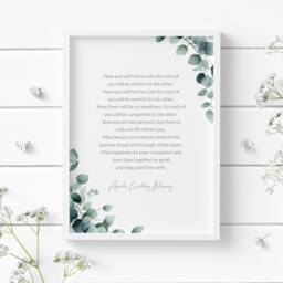 Apache Wedding Blessing Print - Native American Marriage Poem Romantic Wall Art First Anniversary Gift Unframed - thumbnail 1