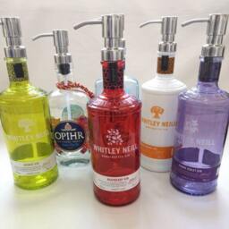 Whitley Neill Raspberry Gin Bottle Soap Dispenser With Stainless Steel Pump & Water Resistant Label - thumbnail 2