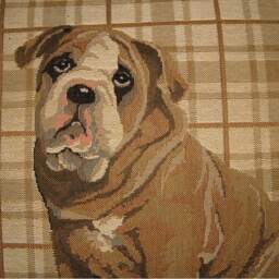 Bulldog Light Tartan Tapestry Cushion Cover Sham - thumbnail 2
