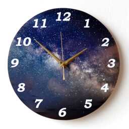 Galaxy Wall Clock - Decoupage Photo Space Stars Astronomy Night Sky Milky Way - thumbnail 3