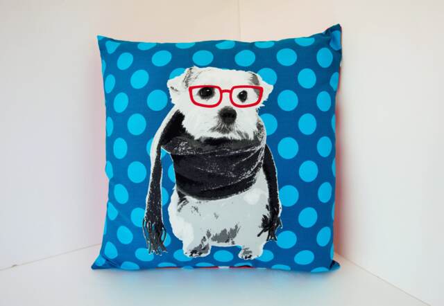 Dog Pillow Case, Sofa Bedding Throw, Decorative Cover For Kids Dog Throw Set, Japanese Fabric Polka Dots - image 1