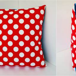 Dog Pillow Case, Sofa Bedding Throw, Decorative Cover For Kids Dog Throw Set, Japanese Fabric Polka Dots - thumbnail 4