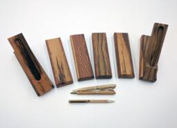 African Savanna Custom Pen Box, Groomsmen Gift, Wooden Gift For Him, Standing Case, Personalized Box Only - thumbnail 1