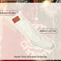 Personalized Christmas Stocking, Custom Engraved Name Leather Patch Stockings, Family Gifts - thumbnail 4