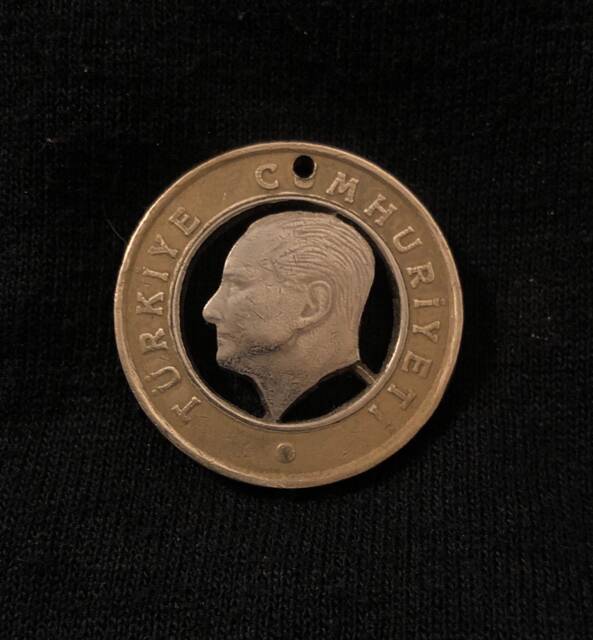 Turkey - Cut Coin Pendant Mustafa Ataturk, Father Of The Turks. 2009 - image 1