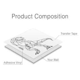 Geometric T-Rex Dinosaur Wall Decal Jurassic Art Decor - thumbnail 4