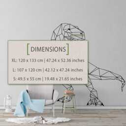 Geometric T-Rex Dinosaur Wall Decal Jurassic Art Decor - thumbnail 2
